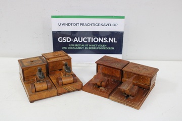 Afbeelding van Set van 4 Antieke Snuifdoosjes