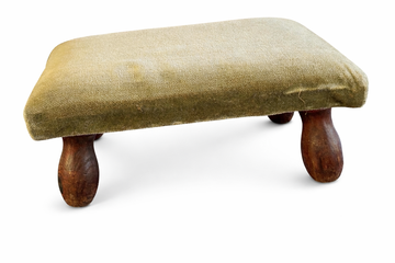 Afbeelding van Vintage voetenbankje / laag krukje    Leuk vintage voetenban