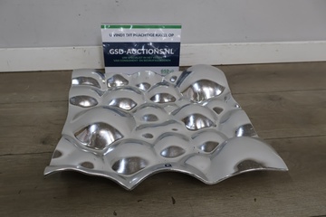 Afbeelding van Metalen zilverkleurige Decoratieve Schaal