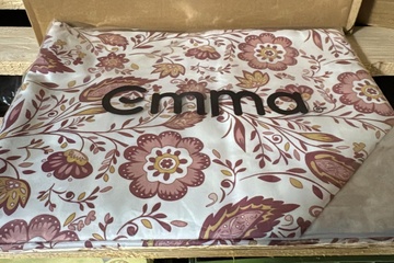 Afbeelding van Dekbedovertrek 140X200 paars en oranje bloemig wit