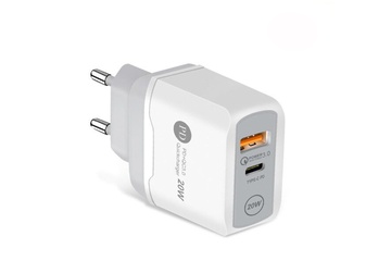 Afbeelding van Quick charger wit - 2 poorten