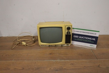 Afbeelding van Vintage Tokyo De Luxe Draagbare Zwart-Wit CRT-Tv'