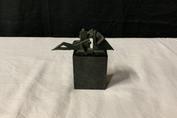 Afbeelding van Vintage Bronzen Beeld 'De Krantlezers' van Eric Claus