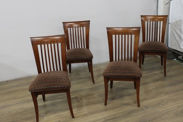 Afbeelding van Eetkamerstoelen met stoffen zitting 4 stuks