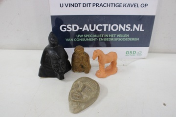 Afbeelding van Mix van 4 Handgemaakte Sculpturen