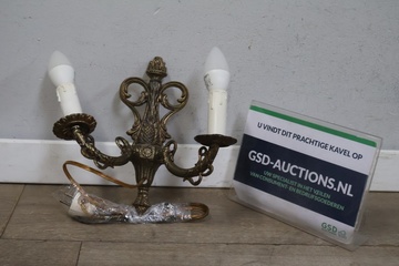 Afbeelding van Brocante Messing Wandlamp''