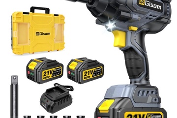 Afbeelding van Gisam 1/2" Slagmoersleutel, incl. 2x21V accu's + koffer