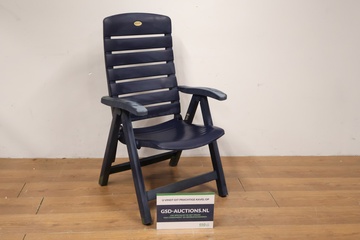 Afbeelding van Donkerblauwe Verstelbare Tuinstoel van Hartman