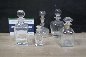 Afbeelding van Mix van Kristallen karaffen 5 stuks