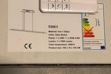Afbeelding van Led-plafondlampen met lange platte glas (nieuw in doos)