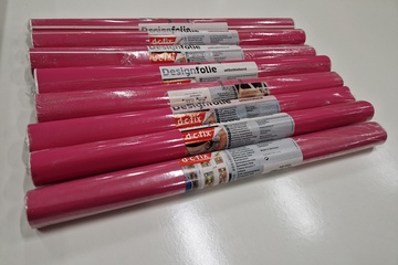 Afbeelding van 8 rollen DC-fix zelfklevende decoratiefolie lack roze 