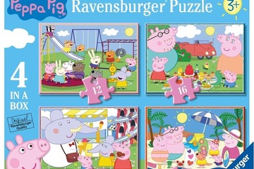 Afbeelding van Ravensburger Peppa Pig 4in1box puzzel - 12+16+20+24 stukjes