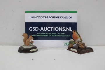 Afbeelding van 1 Squirrel & 1 Robin Beeldjes van The Leonardo Collection
