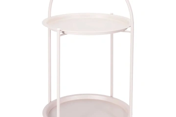 Afbeelding van Home and Styling Bijzettafel 2 laags - 40x66cm -metaal sand