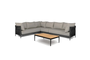 Afbeelding van Cadozo 4-delige XL loungeopstelling met swiss fabric regenbestendige kussens
