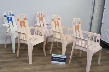 Afbeelding van 5 Boston Stoelen van Pierre Paulin voor Henry Massonnet