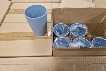 Afbeelding van 72x bamboe beker blauw