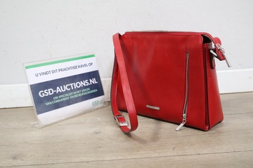 Afbeelding van Rode leren damestas van Claudio Ferrici