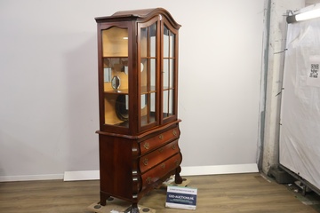 Afbeelding van Antiek Houten Porseleinkast van Rondova'