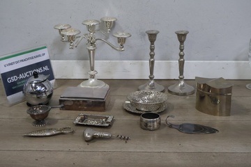 Afbeelding van Mix van Verzilverde voorwerpen 14  stuks