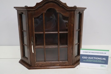 Afbeelding van Vintage Vitrine Hangkastje, Wandkastje