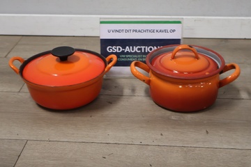 Afbeelding van Gietijzeren emaille braadpannen 2 stuks