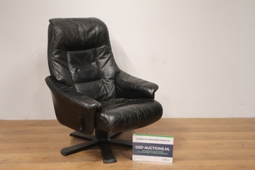 Afbeelding van Leren draaifauteuil (Hjort Knudsen)