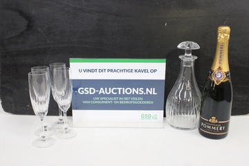 Afbeelding van Pommery Champagne set met Glazen en Karaf