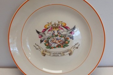 Afbeelding van Herinnerings bordje Geboorte Prinses Beatrix