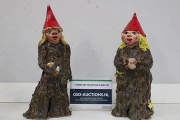 Afbeelding van Set van 2 Artistieke Handgemaakte Figuren