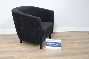 Afbeelding van Zwarte beklede fauteuil