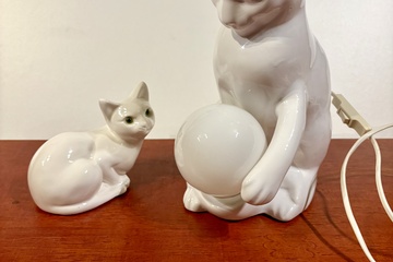 Afbeelding van Tafellamp met katten