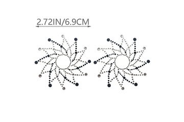 Afbeelding van Tepelversiering - zwart / zilverkleurig