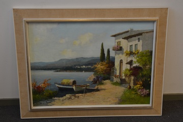 Afbeelding van Mediterraan olieverfschilderij van H. Jazeo.