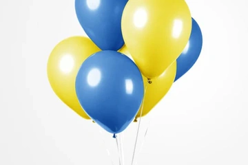 Afbeelding van Blauw Gele Ballonnen 30cm 50st