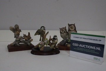 Afbeelding van Set van 3 Vogelpaar Sculpturen
