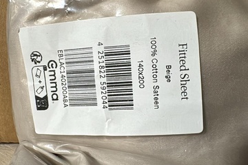 Afbeelding van Hoeslaken beige 140x200 Beige Sateen 100% katoen