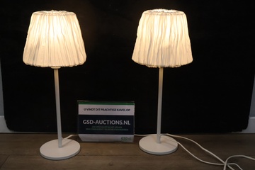 Afbeelding van Set van 2 Witte Ikea Tafellampjes