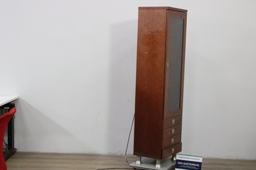 Afbeelding van Modern Houten Vitrinekast met Inbouw Verlichting