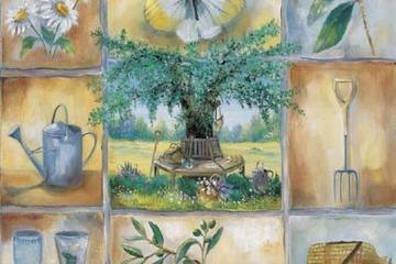 Afbeelding van Rian Withaar - A garden theme - Afm. 50x60 cm