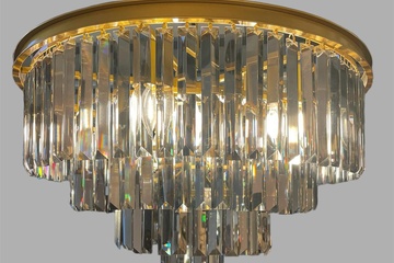 Afbeelding van Kristallen kroonluchter Smokey kristallen Ø60cm