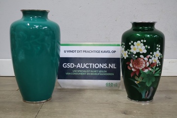 Afbeelding van Japanse cloisonné vazen 2 stuks