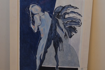 Afbeelding van Schilderij van Jeanne Beenackers: 'Beschermengel'.