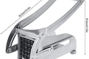 Afbeelding van Rvs metalen friet snijder dik en dunne frieten