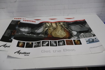 Afbeelding van Set van 2 Vintage Toshiba Aquilion Posters