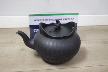 Afbeelding van Wedgwood zwart basalt theepot