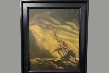 Afbeelding van "De windstoot" Van Willem van de Veld(ll) replica