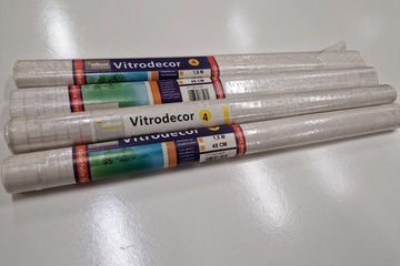 Afbeelding van 4 rollen alkor zelfklevende raamfolie vitrodecor