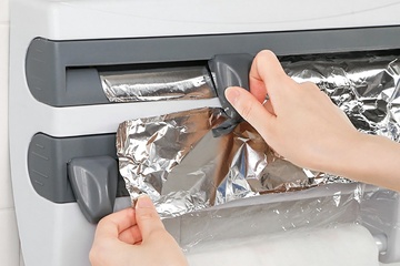 Afbeelding van Keuken wandrol houder voor diverse keukenrollen