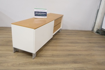 Afbeelding van Houten Tv-Meubel, Dressoir met Schuifdeur & 2-Lades''